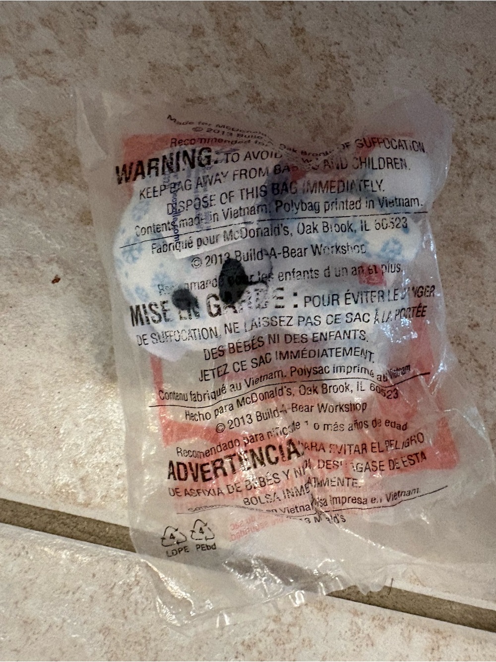 Build-A-Bear White Plush in Original Packaging
